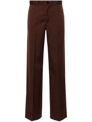 Jil Sander straight-leg virgin wool trousers - Brown