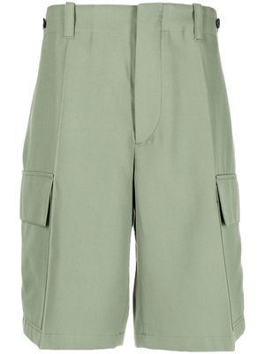 Jil Sander straight-leg wool cargo shorts - Green