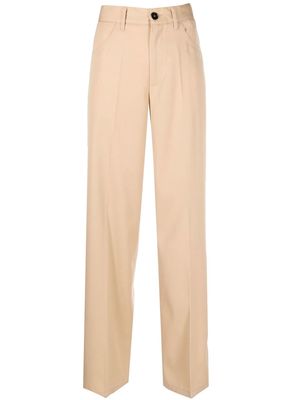 Jil Sander straight-leg wool trousers - Brown