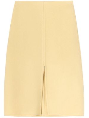 Jil Sander straight-slit skirt - Yellow