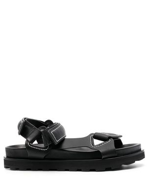 Jil Sander strapped leather sandals - Black