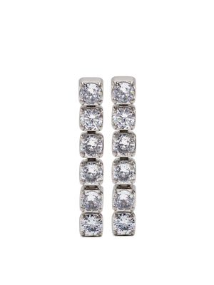 Jil Sander swarovski crystal-embellished dangle earrings - Silver