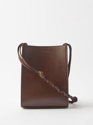 Jil Sander - Tangle Small Leather Cross-body Bag - Mens - Brown