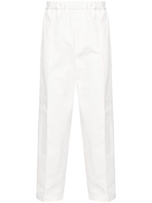 Jil Sander tapered-leg cotton trousers - White