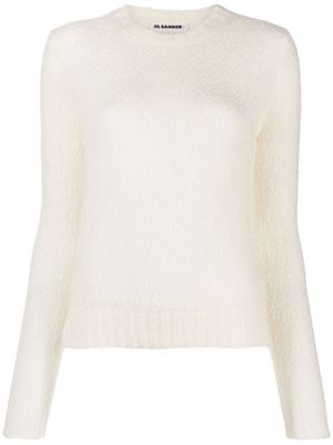 Jil Sander textured chunky-knitted jumper - White
