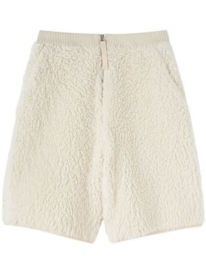 Jil Sander textured cotton shorts - White