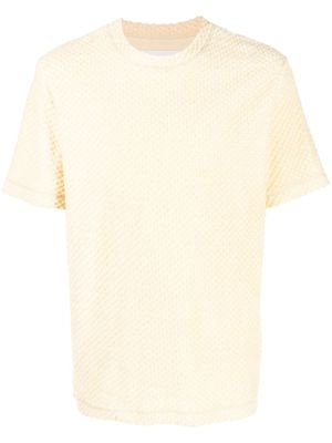Jil Sander textured drop-shoulder T-shirt - Yellow