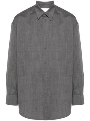 Jil Sander textured wool overshirt - Grey