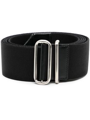 Jil Sander thread-buckle leather belt - Black