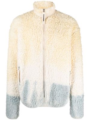 Jil Sander tie-dyed zip-front fleece jacket - Neutrals