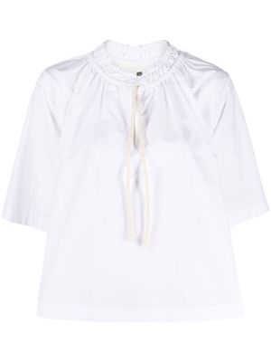 Jil Sander tie-neck cotton blouse - White