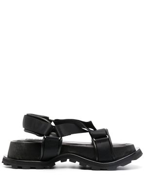 Jil Sander touch-strap platform sandals - Black
