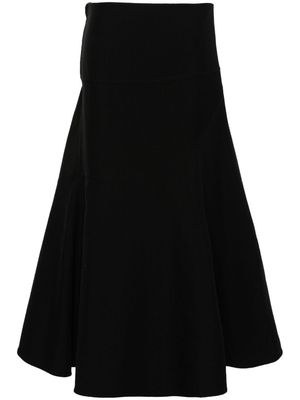 Jil Sander twill cotton-blend skirt - Black