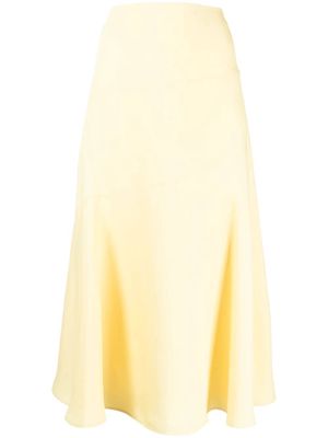 Jil Sander twisted high-waist midi skirt - Yellow