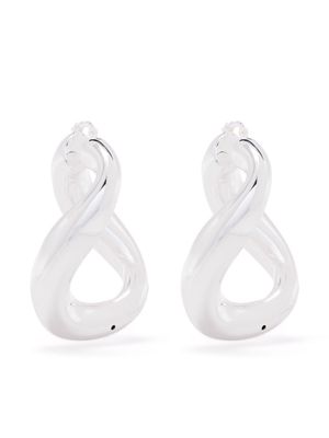 Jil Sander twisted hoop earrings - Silver