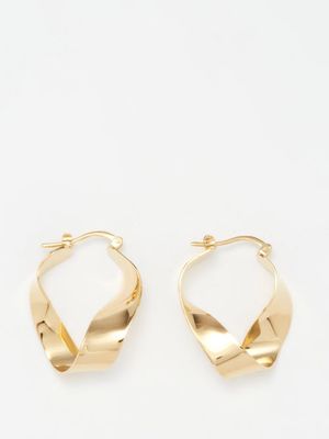 Jil Sander - Twisted Hoop Earrings - Womens - Gold