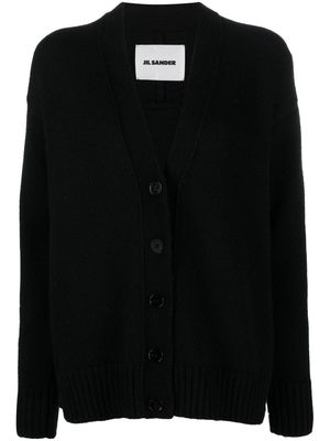 Jil Sander V-neck button-fastening cardigan - Black