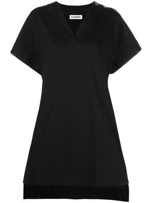 Jil Sander V-neck cotton T-shirt - Black