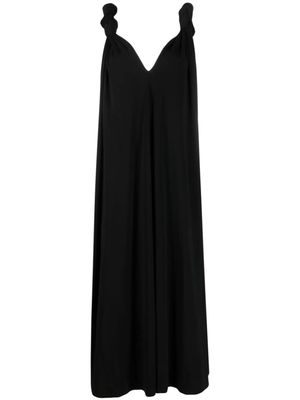 Jil Sander V-neck knotted-straps dress - Black