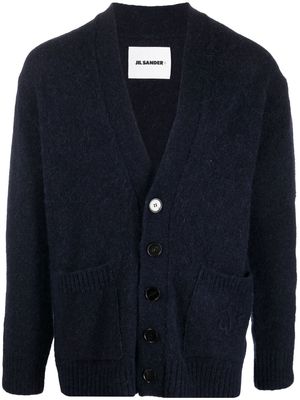 Jil Sander V-neck long-sleeve cardigan - Blue