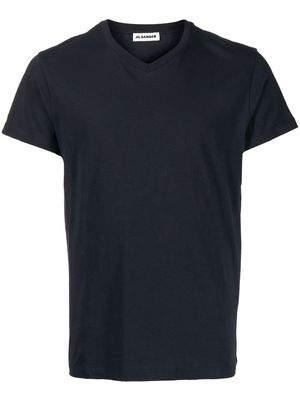 Jil Sander V-neck short-sleeved T-shirt - Black