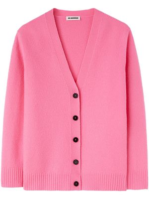 Jil Sander V-neck wool cardigan - Pink