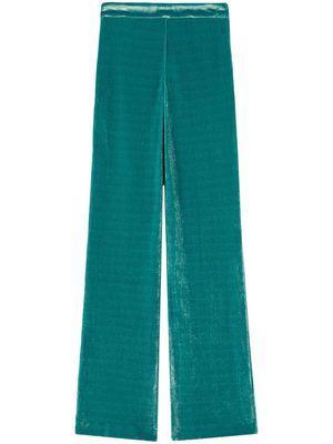 Jil Sander velvet straight-leg trousers - Green