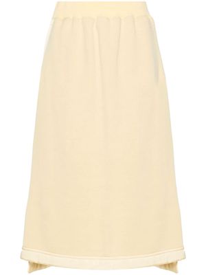 Jil Sander virgin wool-blend midi skirt - Yellow