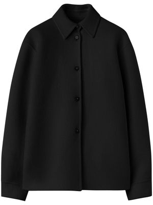 Jil Sander virgin wool-blend shirt jacket - Black