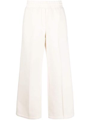 Jil Sander virgin-wool elasticated-waist trousers - White