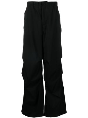 Jil Sander virgin-wool wide-leg trousers - Black