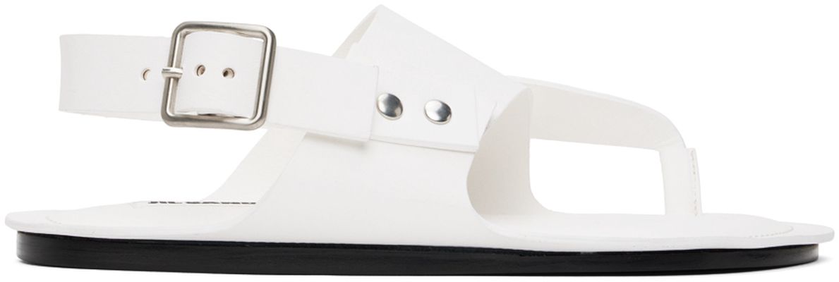 Jil Sander White Leather Sandals