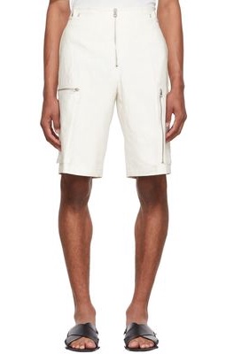 Jil Sander White Linen Shorts