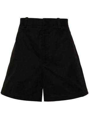 Jil Sander wide-leg gabardine tailored shorts - Black