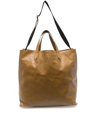 Jil Sander wrinkled-effect tote bag - Brown