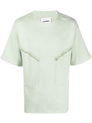 Jil Sander zip-detail T-shirt - Green