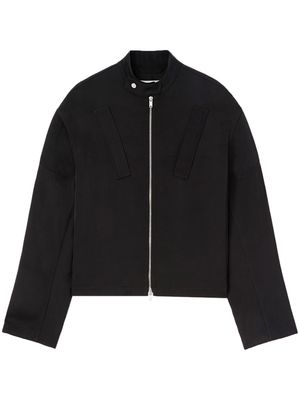 Jil Sander zip-up biker jacket - Black