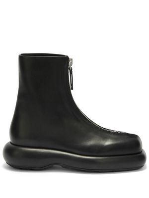 Jil Sander zip-up leather boots - Black