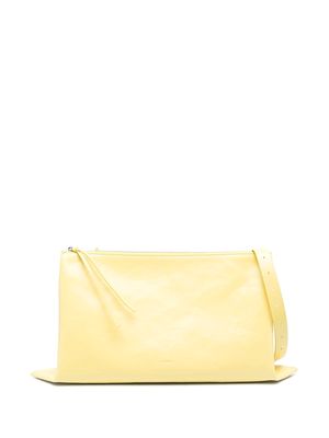 Jil Sander zip-up leather shoulder bag - Yellow
