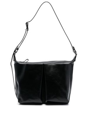Jil Sander zip-up leather tote bag - Black
