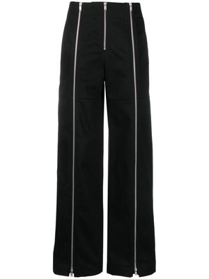 Jil Sander zip-up wide-leg trousers - Black