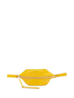 Jil Sander zippe leather shoulder bag - Yellow