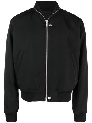 Jil Sander zipped wool bomber jacket - Black