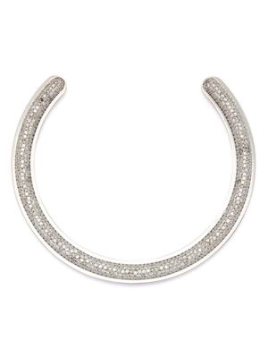 Jil Sander zirconium-embellished cuff necklace - Silver