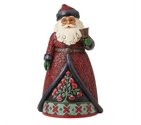 Jim Shore Holiday Manor Santa with Bell