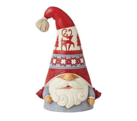 Jim Shore Nordic Noel Gnome Flap Hat Fig