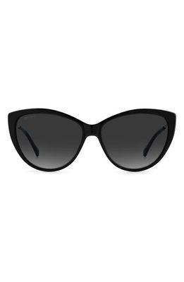 Jimmy Choo 60mm Cat Eye Sunglasses in Black /Grey Shaded