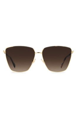 Jimmy Choo 60mm Lavis Square Sunglasses in Gold Havana /Brown Gradient