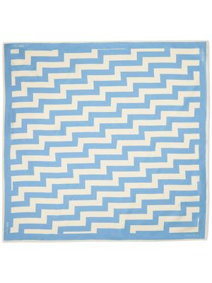 Jimmy Choo abstract-print silk scarf - Blue