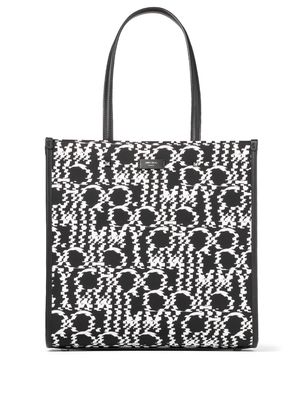 Jimmy Choo abstract-print tote bag - Black